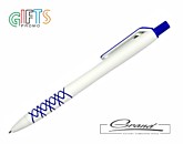 Ручка шариковая «Serpentine» в СПб, белая с синим