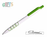 Ручка шариковая «Serpentine» в СПб, белая с зеленым
