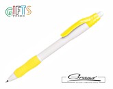 Ручка шариковая «Aron», белая с желтым