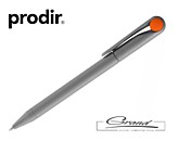 Ручка шариковая Prodir DS1 TMM Dot, серая с оранжевым