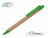 Ручка шариковая из картона «Tino», зеленая