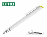 Ручки UMA | Ручка шариковая «Effect Si», белая с желтым