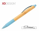 Эко-ручка шариковая «XD Bamboo» из бамбука, голубая