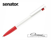Ручка шариковая Liberty Basic Grip, белая с красным