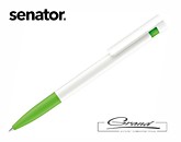Ручка шариковая Liberty Basic Grip, белая с зеленым