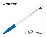 Ручка шариковая Liberty Basic Grip, белая с голубым
