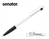 Ручка шариковая Liberty Basic Grip, белая с черным