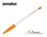 Ручка шариковая Liberty Basic Grip, белая с оранжевым