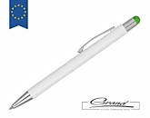 Ручка-стилус «Flowery», белая с зеленым