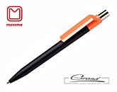 Ручка «Dot Gom KF CR», черная с оранжевым