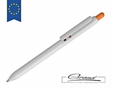 Промо-ручка «Lio White», белая с оранжевым