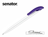 Ручка «Challenger Basic», белая с фиолетовым