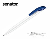 Ручка «Challenger Basic», белая с синим
