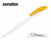 Ручка «Challenger Basic», белая с желтым