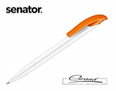 Ручка «Challenger Basic», белая с оранжевым