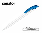 Ручка «Challenger Basic», белая с голубым
