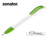 Ручка шариковая «Hattrix Polished Soft», белая с зеленым
