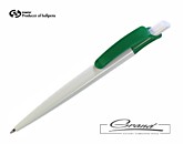 Ручка шариковая «Dp Gladiator Solid», белая с зеленым