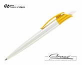 Ручка шариковая «Dp Gladiator Solid», белая с желтым