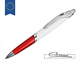Ручка шариковая «Призма» в СПб, белая с красным
