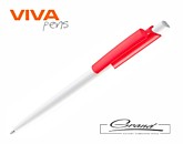 Ручка пластиковая шариковая «Vini White», белая с красным