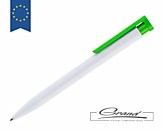 Промо-ручка шариковая «Equality», белая с светло-зеленым
