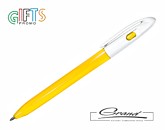 Ручка шариковая «Art Deco», белая с желтым