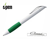 Ручка шариковая «Grip», белая с зеленым