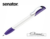 Ручка шариковая «Hattrix Basic Metal», белая с фиолетовым