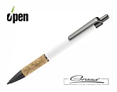 Ручка шариковая Cork, белая