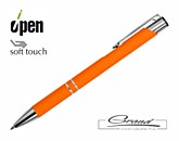 Ручка шариковая Keskus Soft Touch, оранжевая