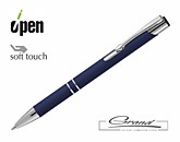 Ручка шариковая Keskus Soft Touch, темно-синяя