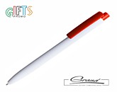 Промо-ручка шариковая «Detect White», белая с красным