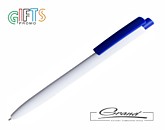 Промо-ручка шариковая «Detect White», белая с синим
