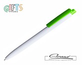 Промо-ручка «Detect White», белая с светло-зеленым