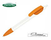 Ручка шариковая «Tris», белая с оранжевым