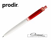 Ручка шариковая «Prodir QS01 PMT-T», белая с красным