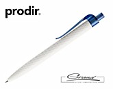 Ручка шариковая «Prodir QS01 PMT-T», белая с синим