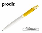 Ручка шариковая «Prodir QS01 PMT-T», белая с желтым