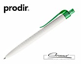 Ручка шариковая «Prodir QS01 PMT-T», белая с зеленым