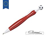 Ручка пластиковая шариковая «Naples football», красная