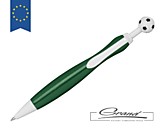 Ручка пластиковая шариковая «Naples football», зеленая