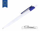 Промо-ручка шариковая «Equality White», белая с синим