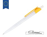 Промо-ручка шариковая «Equality White», белая с желтым