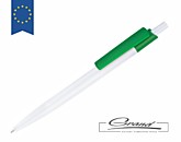 Промо-ручка шариковая «Equality White», белая с зеленым