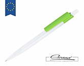 Промо-ручка шариковая «Equality White», белая с салатовым