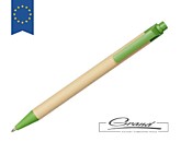 ручка шариковая «Berk» с зеленым клипом