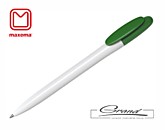 Ручка шариковая «Bay Bc Gloss», белая с зеленым