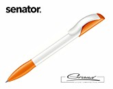 Ручка шариковая «Hattrix Polished Basic», белая с оранжевым