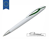 Ручка шариковая «Chink White», белая с зеленым